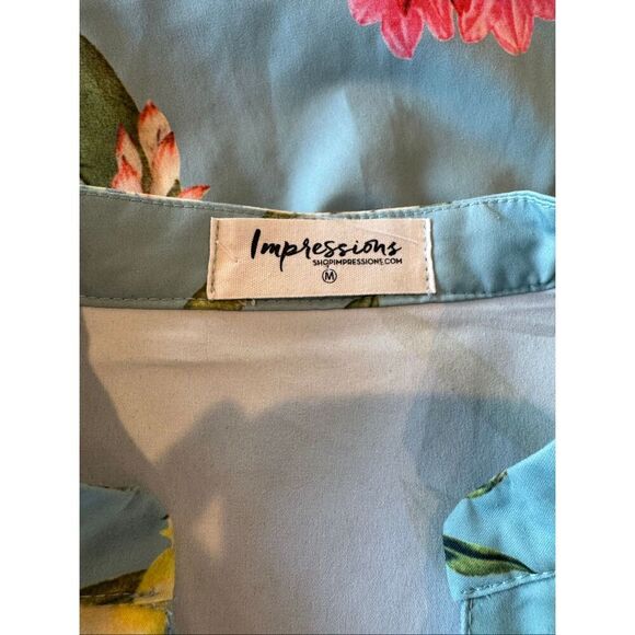 Impressions Sky Blue Floral Dawn Crochet Dress - Picture 8 of 8